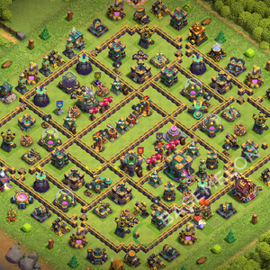 Town Hall Level 14 Trophy/Defense Base Design 2026, Anti 3 Stars, Layout #3851