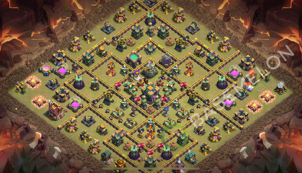 Rathaus Level 14 Krieg Base 2026, Max Level, Anti Alles, Layout #3917