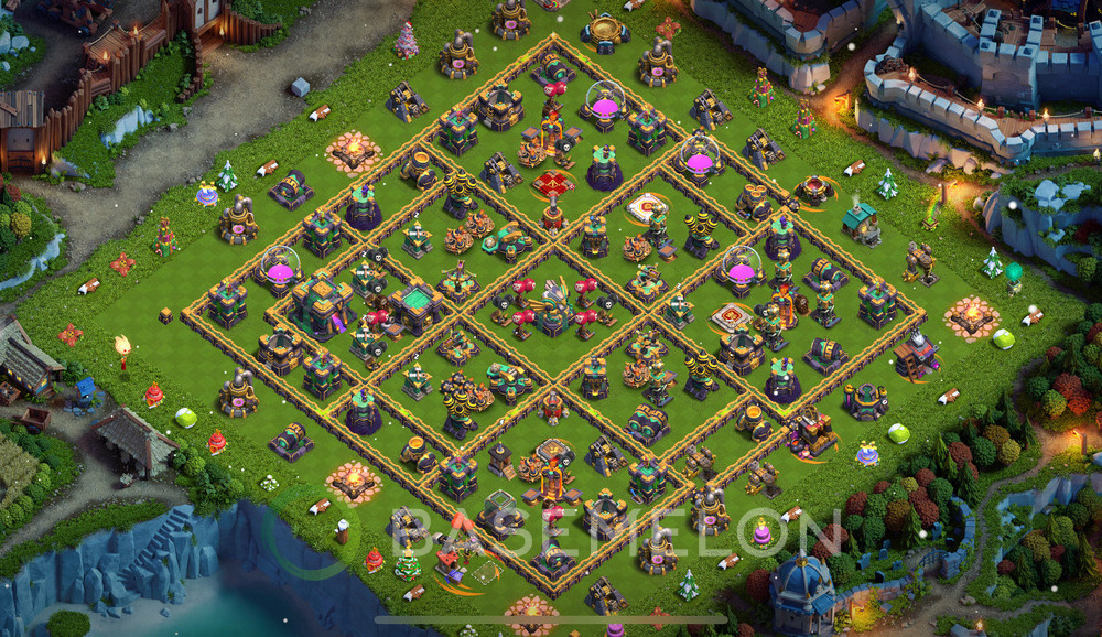 Town Hall Level 14 Trophy/Defense Base Design 2024, Anti Air, Layout #417