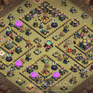 Rathaus Level 14 Krieg Base, Anti Alles, Hybrid, Layout #47
