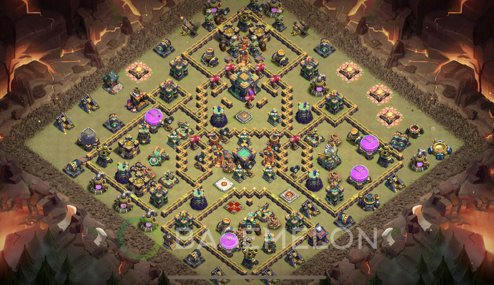 Town Hall Level 14 War Base Design 2024, Anti 3 Stars, Layout #483