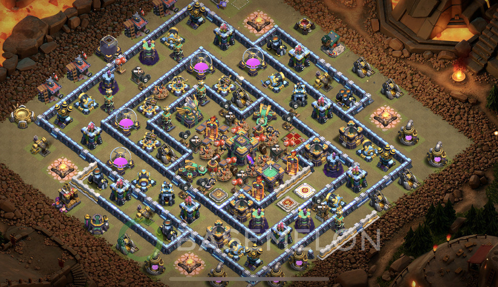 Town Hall Level 14 War Base Design 2024, Anti Everything, Layout #490