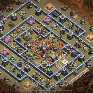 Town Hall Level 14 War Base Design, Anti Everything, Layout #490