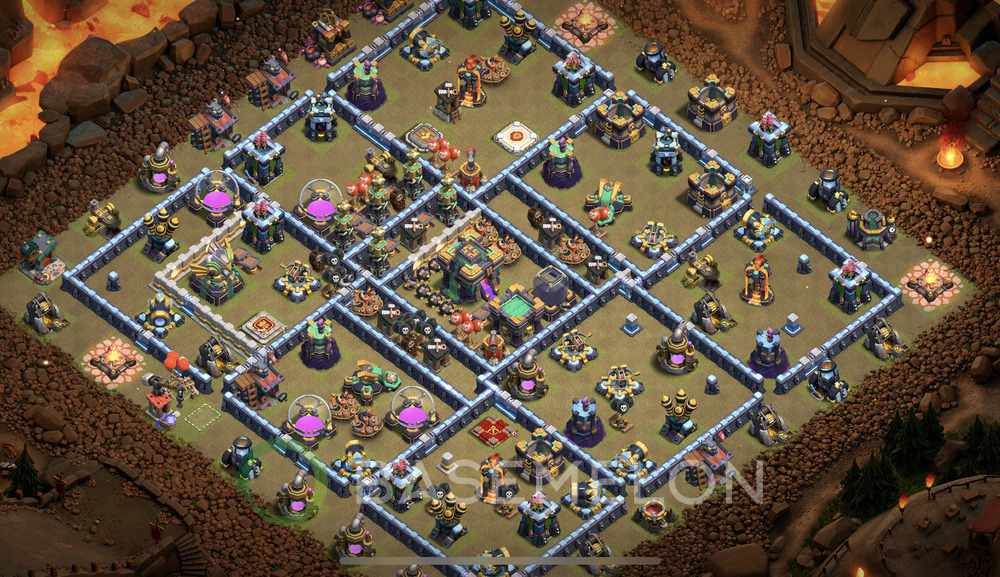 Town Hall Level 14 War Base Design 2024, Hybrid, Layout #512