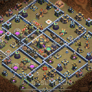 Town Hall Level 14 War Base Design, Hybrid, Layout #512