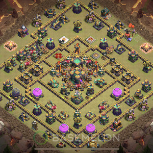 Rathaus Level 14 Krieg Base, Anti 2 Sterne, Legend Liga, Layout #517