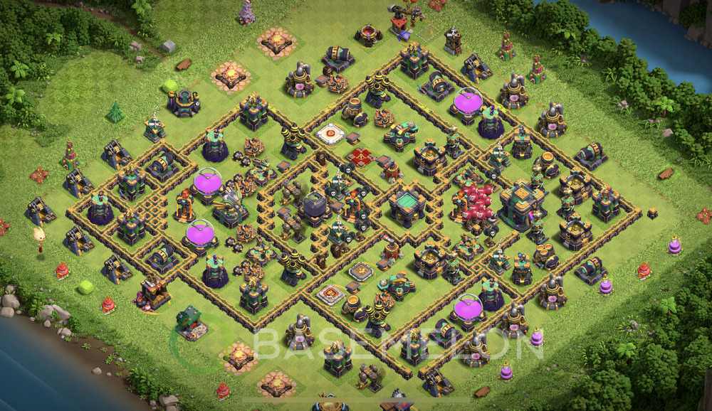 Town Hall Level 14 Farm Base Design 2024, Anti 3 Stars, Anti Air, Layout #556