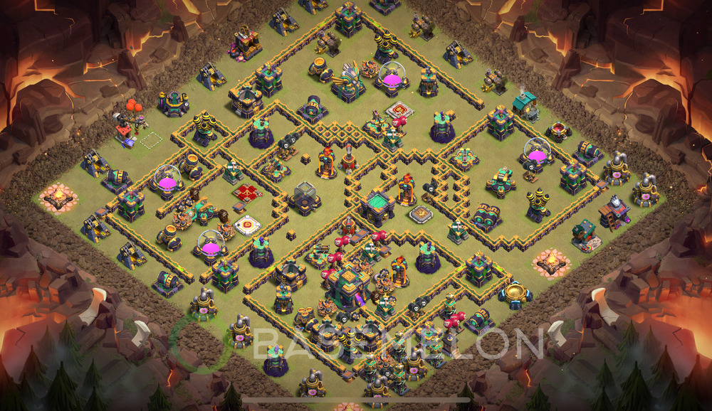 Town Hall Level 14 War Base Design, Anti 3 Stars, Anti Everything, Layout #56