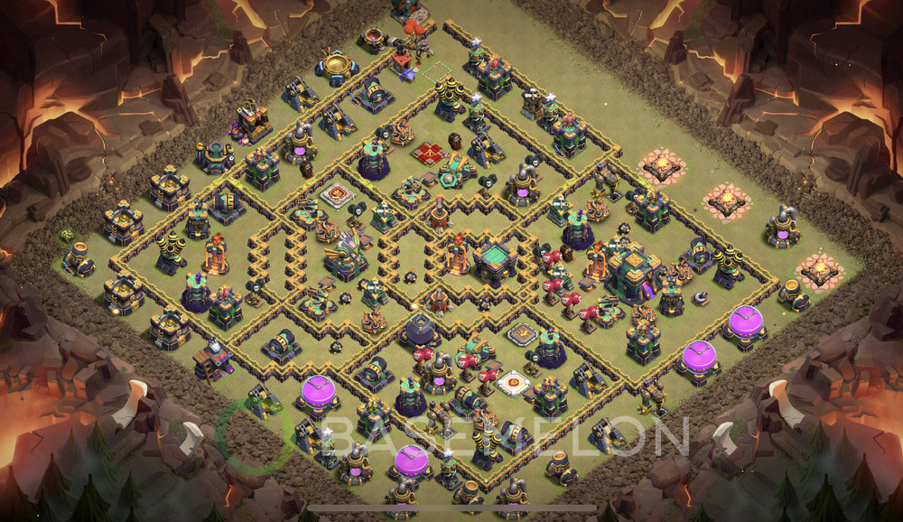 Town Hall Level 14 War Base Design 2024, Max Levels, Layout #571