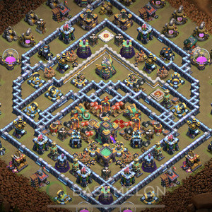 Town Hall Level 14 War Base Design, Anti 3 Stars, Anti Everything, Layout #582