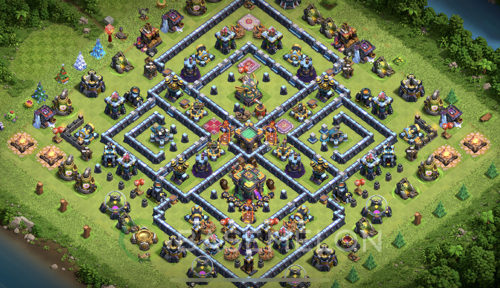 Town Hall Level 14 Trophy/Defense Base Design 2024, Anti 3 Stars, Legend League, Layout #584