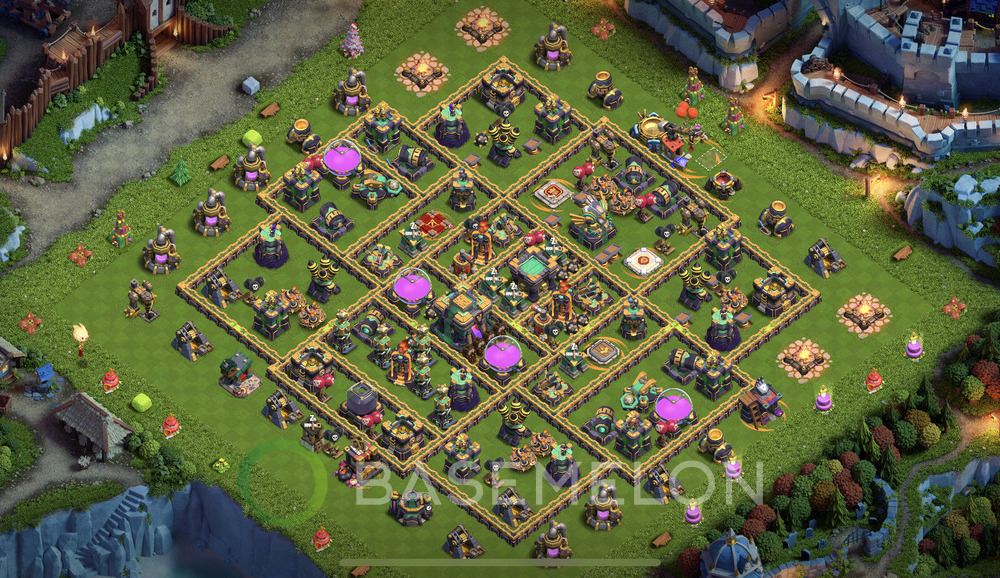 Town Hall Level 14 Trophy/Defense Base Design 2024, Anti Everything, Layout #620