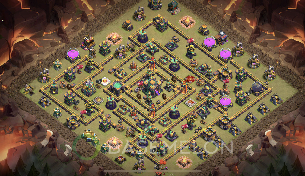 Town Hall Level 14 War Base Design 2024, Anti 2 Stars, Layout #634