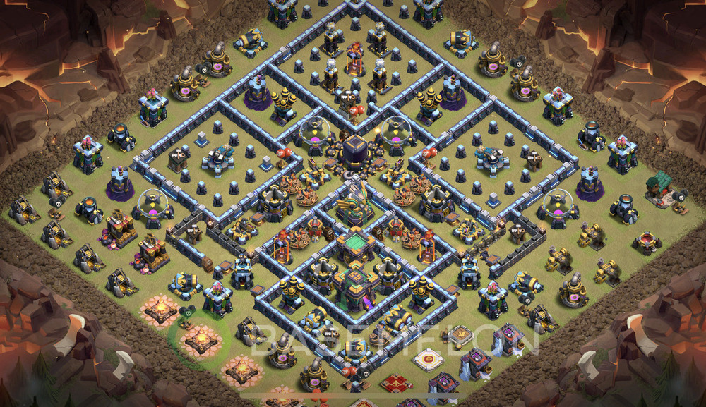 Town Hall Level 14 War Base Design 2024, Anti 3 Stars, Anti Air, Layout #648