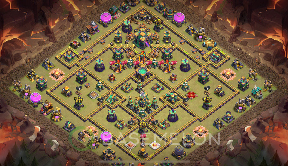 Town Hall Level 14 War Base Design 2024, Anti 3 Stars, Layout #690