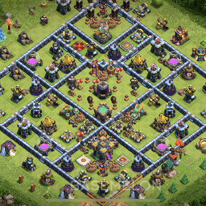 Rathaus Level 14 Farmen Base, Hybrid, Anti Air, Layout #70