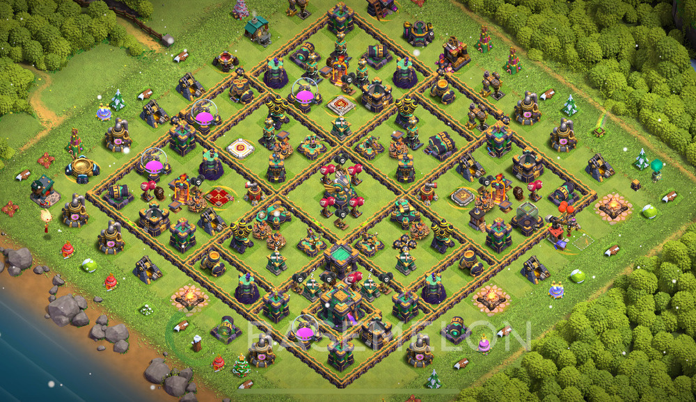 Town Hall Level 14 Trophy/Defense Base Design 2024, Anti Air, Layout #728