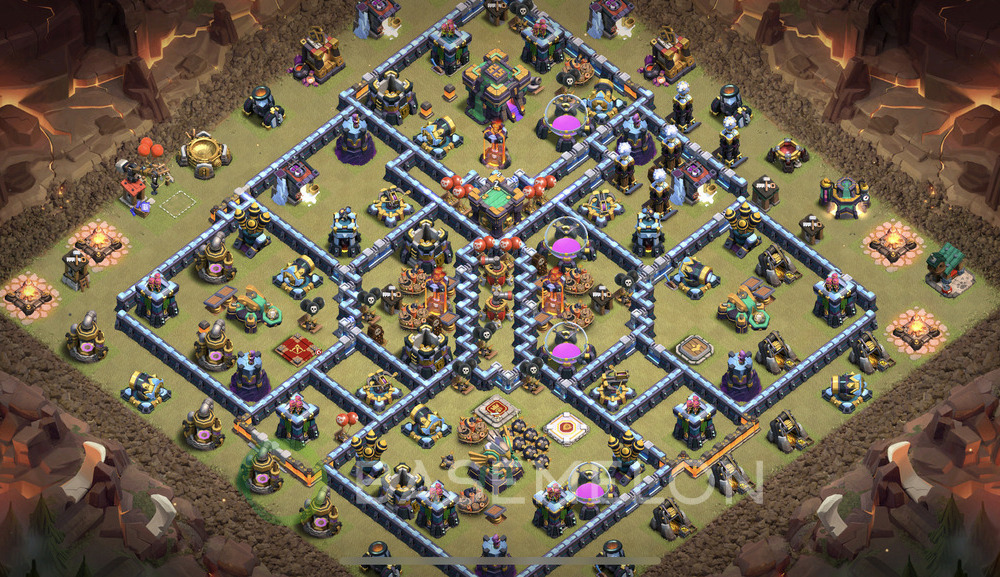 Town Hall Level 14 War Base Design 2024, Anti Everything, Layout #767