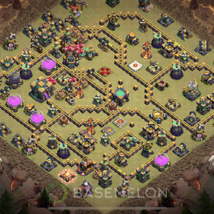 Rathaus Level 14 Krieg Base, Anti 3 Sterne, Anti Alles, Layout #768