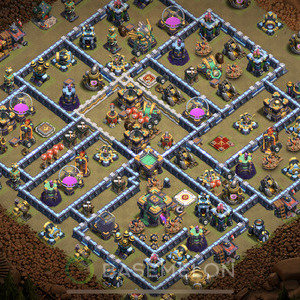 Rathaus Level 14 Krieg Base, Anti Alles, Layout #788