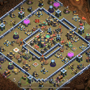 Rathaus Level 14 Krieg Base, Anti 2 Sterne, Anti Alles, Layout #814