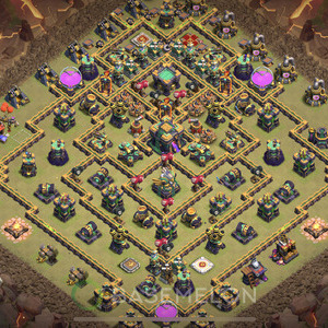 Town Hall Level 14 War Base Design, Anti 2 Stars, Legend League, Layout #845