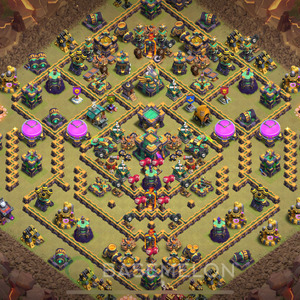 Rathaus Level 14 Krieg Base 2025, Anti 2 Sterne, Layout #918