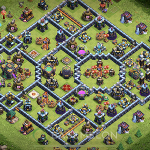 Town Hall Level 14 Farm Base Design 2025, Hybrid, Anti Air, Layout #920