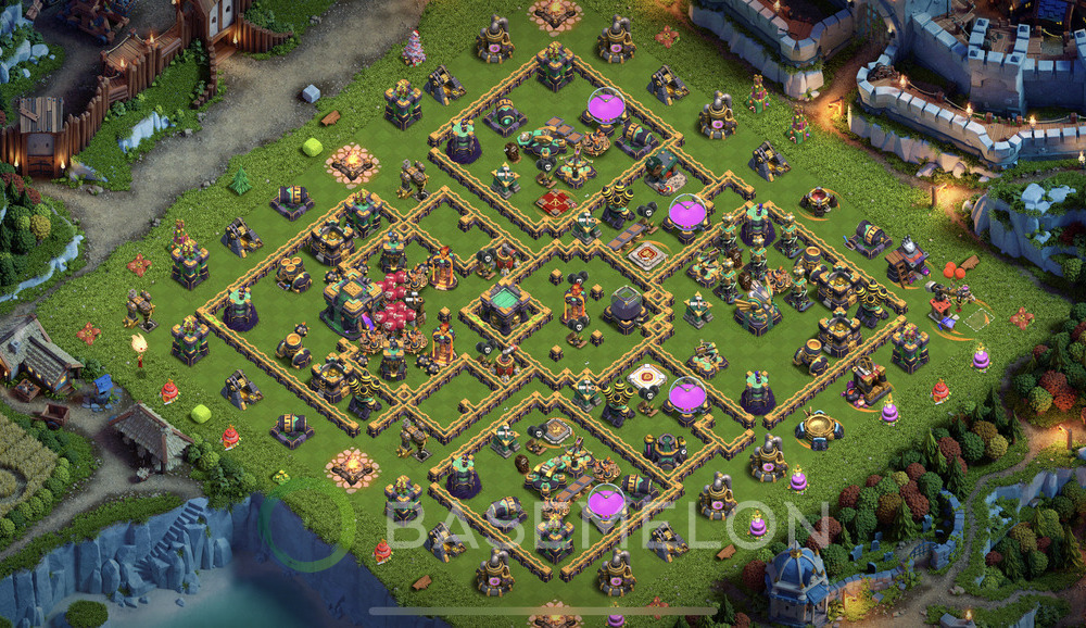 Town Hall Level 14 Trophy/Defense Base Design 2024, Anti Everything, Hybrid, Layout #926