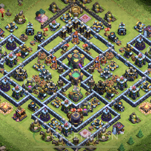 Rathaus Level 14 Farmen Base, Hybrid, Legend Liga, Layout #95