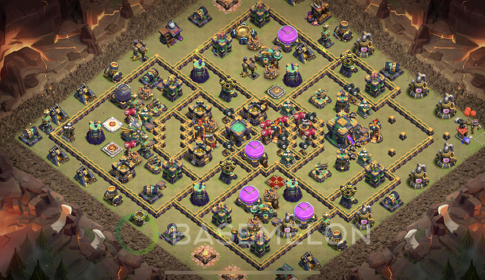 Town Hall Level 14 War Base Design 2025, Anti 3 Stars, Anti Everything, Layout #958