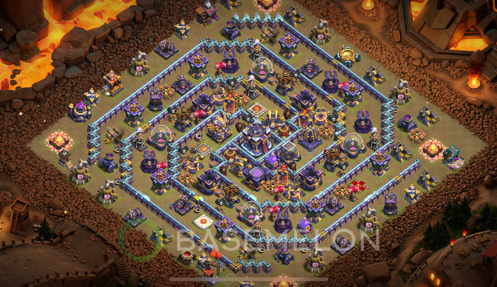 Town Hall Level 15 War Base Design 2025, Anti 3 Stars, Hybrid, Layout #1272