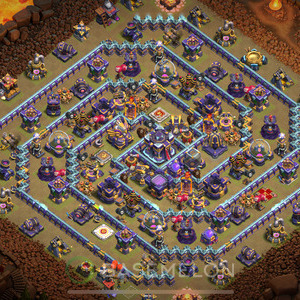 Town Hall Level 15 War Base Design 2025, Anti 3 Stars, Hybrid, Layout #1272