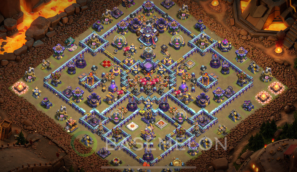 Town Hall Level 15 War Base Design 2025, Anti 3 Stars, Hybrid, Layout #1296