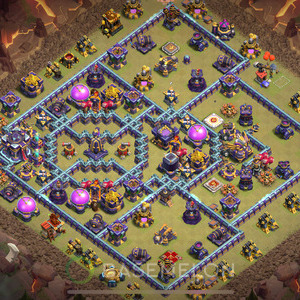 Town Hall Level 15 War Base Design 2025, Anti 2 Stars, Layout #133