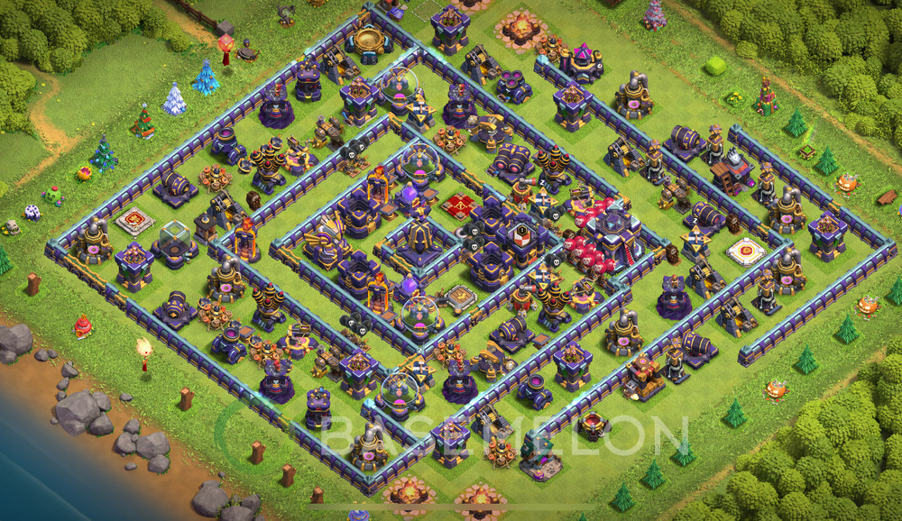 Town Hall Level 15 Farm Base Design 2025, Anti Everything, Hybrid, Layout #1390