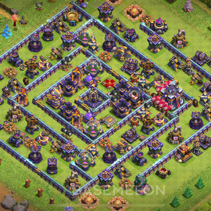 Town Hall Level 15 Farm Base Design 2025, Anti Everything, Hybrid, Layout #1390