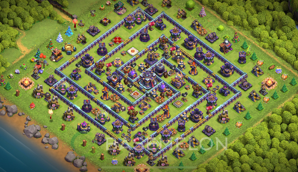 Town Hall Level 15 Trophy/Defense Base Design 2025, Hybrid, Layout #1454