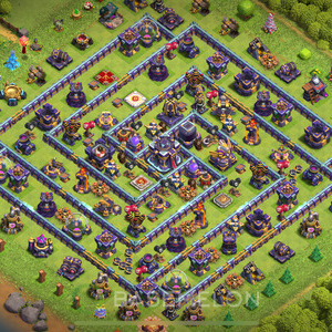 Town Hall Level 15 Trophy/Defense Base Design 2025, Hybrid, Layout #1454