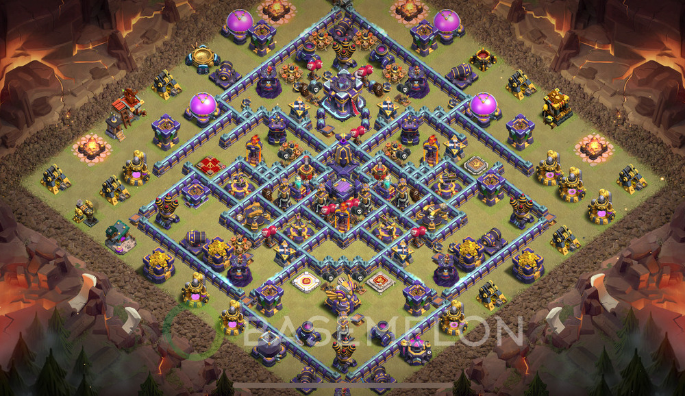 Town Hall Level 15 War Base Design 2025, Anti 3 Stars, Layout #1456