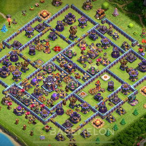 Town Hall Level 15 Trophy/Defense Base Design 2025, Anti Everything, Hybrid, Layout #1494