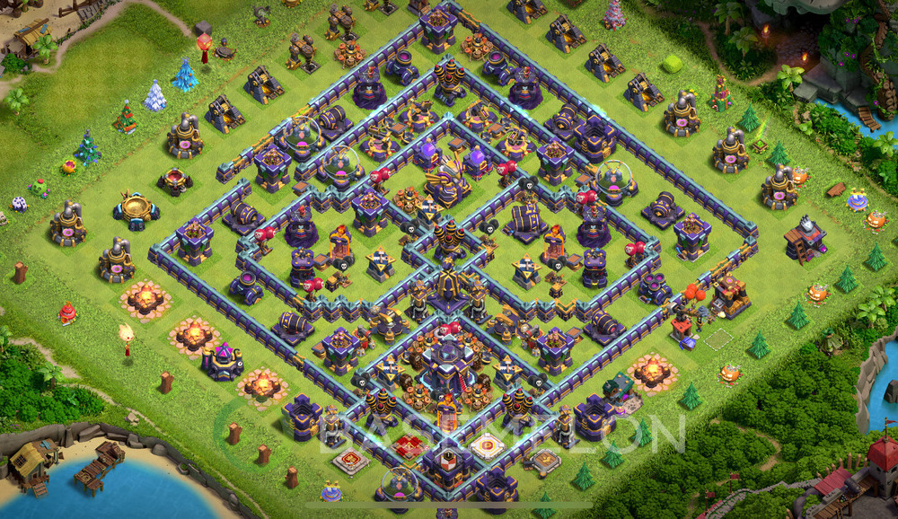 Town Hall Level 15 Trophy/Defense Base Design 2025, Anti 3 Stars, Anti Air, Layout #1511