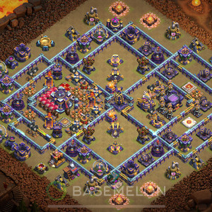 Town Hall Level 15 War Base Design 2025, Anti 2 Stars, Layout #1634