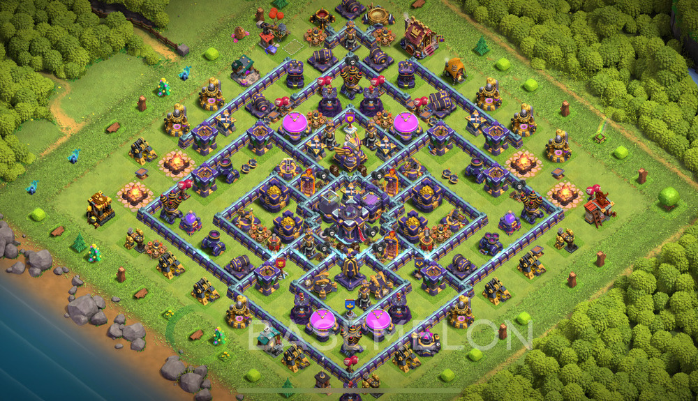 Aldea del Ayuntamiento Nivel 15 para Farming, Anti 2 Estrellas Diseño 2025, #1659