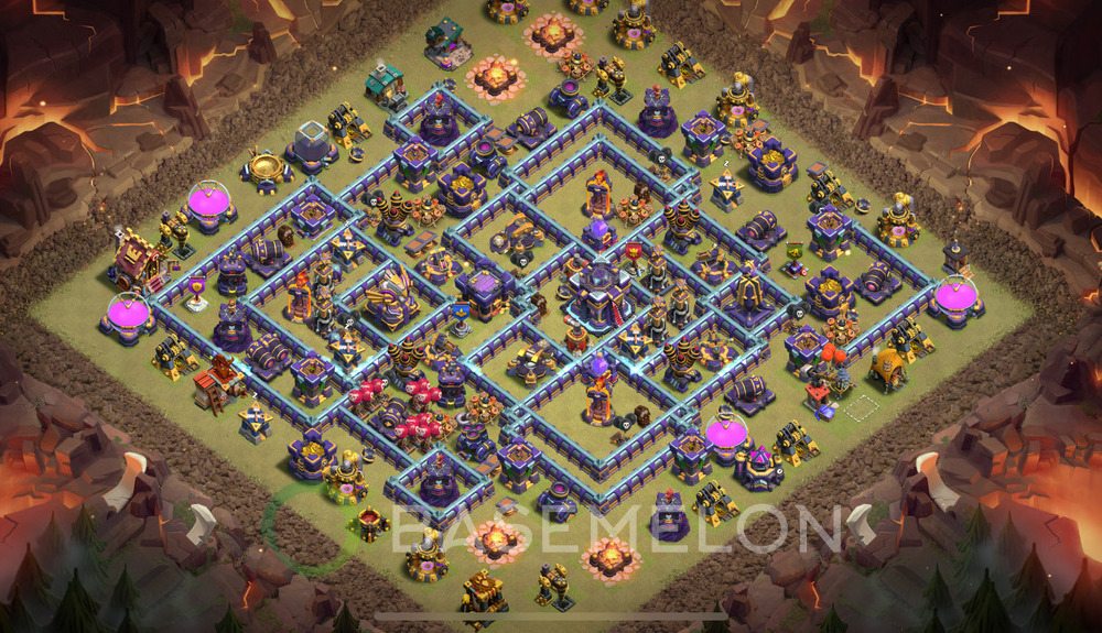 Town Hall Level 15 War Base Design 2025, Anti 3 Stars, Layout #1787