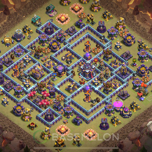 Town Hall Level 15 War Base Design 2025, Anti 3 Stars, Layout #1787