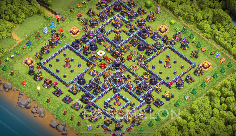 Town Hall Level 15 Trophy/Defense Base Design 2025, Anti Everything, Layout #1833