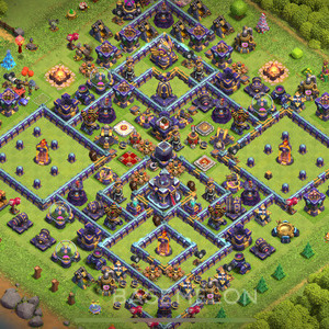 Town Hall Level 15 Trophy/Defense Base Design 2025, Anti Everything, Layout #1833