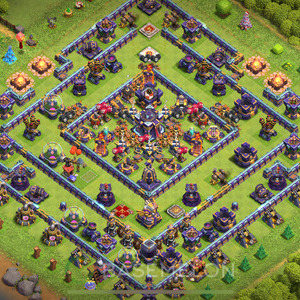 Town Hall Level 15 Trophy/Defense Base Design 2025, Anti 2 Stars, Hybrid, Layout #1893