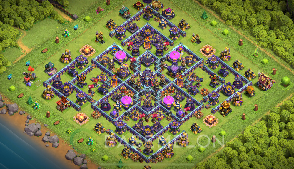Town Hall Level 15 Trophy/Defense Base Design 2025, Anti 2 Stars, Layout #1900